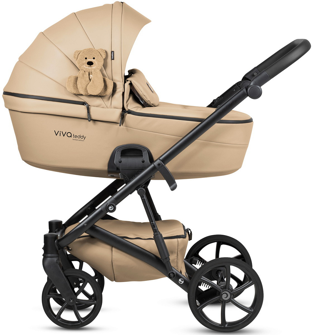 Детская коляска Tutis Viva 6 Plus Teddy 3 в 1 с автокреслом Elo Lux EduSky Black 1612111 Creamy