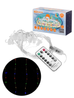 Гирлянда светодиодная "Роса - занавес" 2х2 м, 200LED, многоцветн., ПДУ, USB, IP20, TDM SQ0361-0088