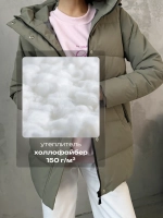 Куртка весенняя удлиненная с капюшоном