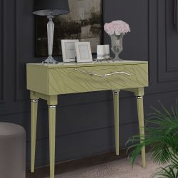 Консоль Арт Колор leaves Классик Сильвер Зеленая олива