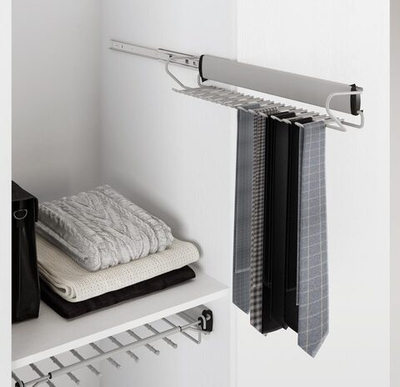 Nomet Выдвижной держатель ROGER для галстуков и ремней, серый