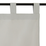 Штора из хлопка с помпонами бежево-серого цвета из коллекции essential, 150х290 см