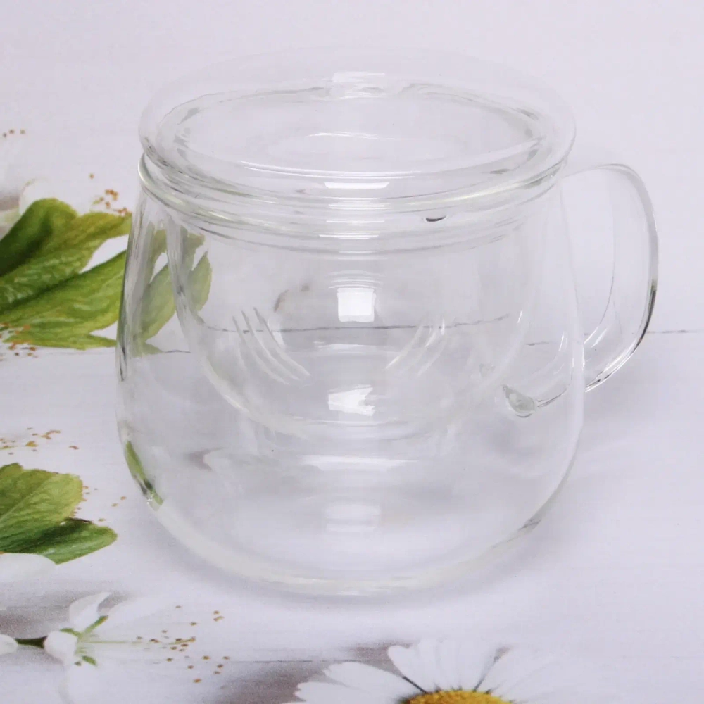 Кружка заварочная со стеклянным ситом 520мл «Хай-Тек»