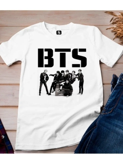 Футболка женская/с принтом BTS/оверсайз/BTS одежда