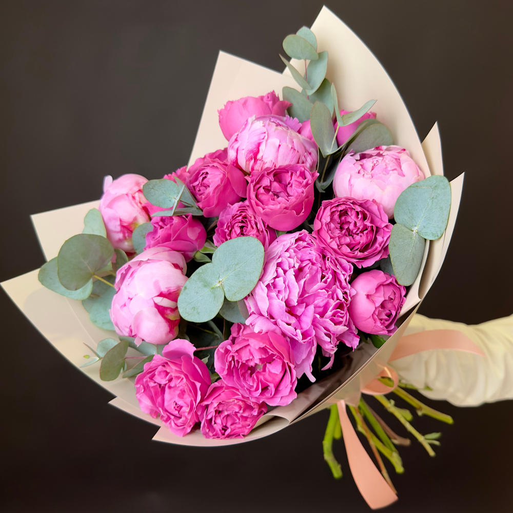 Bouquet of flowers from peonies Clarens medium