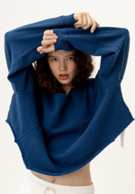 Свитшот оверсайз Bowery NYC Crop Delft