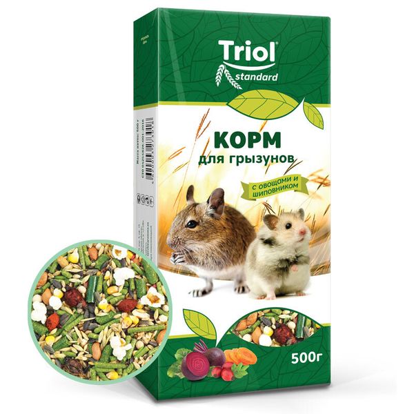 Корм Тriol Standard для грызунов с овощами и шиповником, 500г