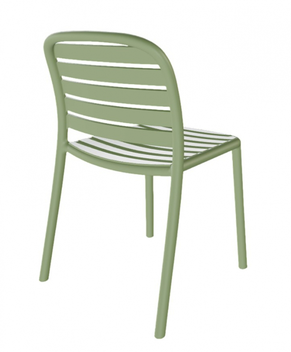 Стул пластиковый Papatya Tarabya-S, светло-зеленый