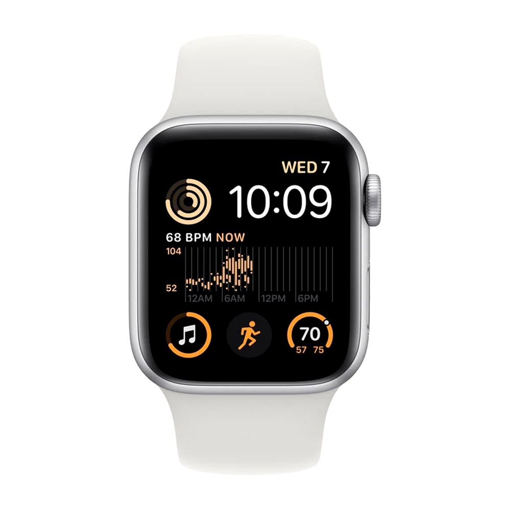 Умные часы Apple Watch SE (2022) GPS, 40mm, Aluminium Case with Sport Band S/M, Silver (Серебристый)