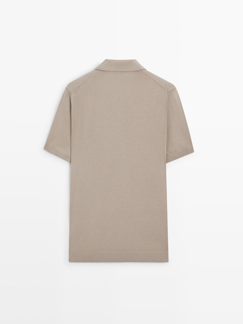 Massimo Dutti Поло из 100% хлопка, бежевый