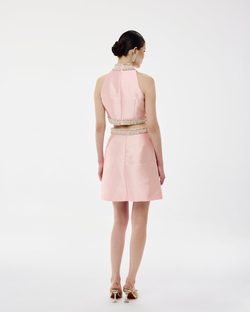 Костюм DELINA (Делина) (топ +юбка) МИНИ розовый