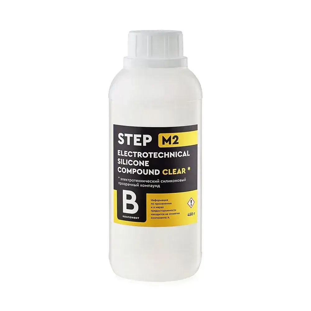 Компаунд силиконовый прозрачный для распределительных коробок STEP-M2, 5 кг