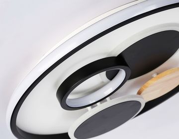 Настенно-потолочный светодиодный светильник с пультом 70W 3000K-6400K FL4802 WH/BK белый/черный Comfort LineTech Ambrella