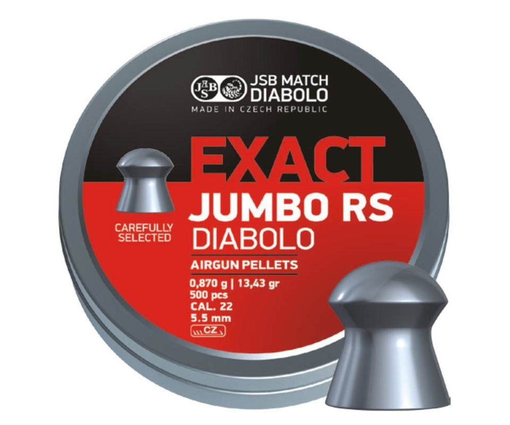 Пуля пневм. 5,5 JSB Exact Jumbo RS Diabolo, 0,87г, 500 шт/бан