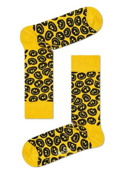 Носки унисекс Twisted Smile Sock со смайликами (Размер: 25) (Цвет: желтый)
