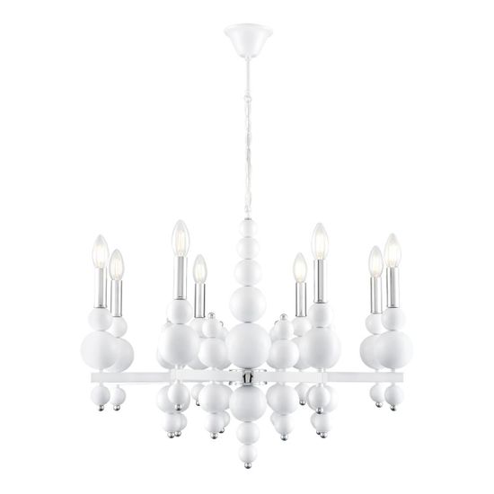 8260/8 MODERNI LN26 белый/хром, металл Люстра E14 8*40W 220V NANA