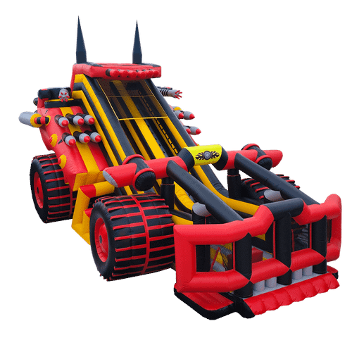 Коммерческий надувной батут "Супер Бульдозер MAX" 15*8*9 м