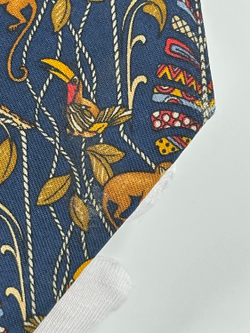 Галстук синий «Животные» Salvatore Ferragamo