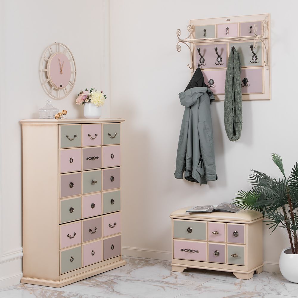 Вешалка настенная Пандора 2 Айвори Акварель