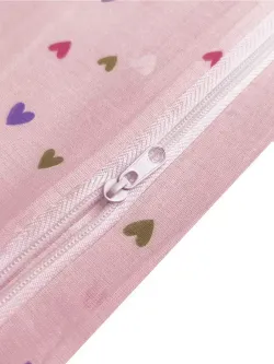 Наволочка комплект 2шт перкаль Сказка "Сердечки" 45х45 см на молнии