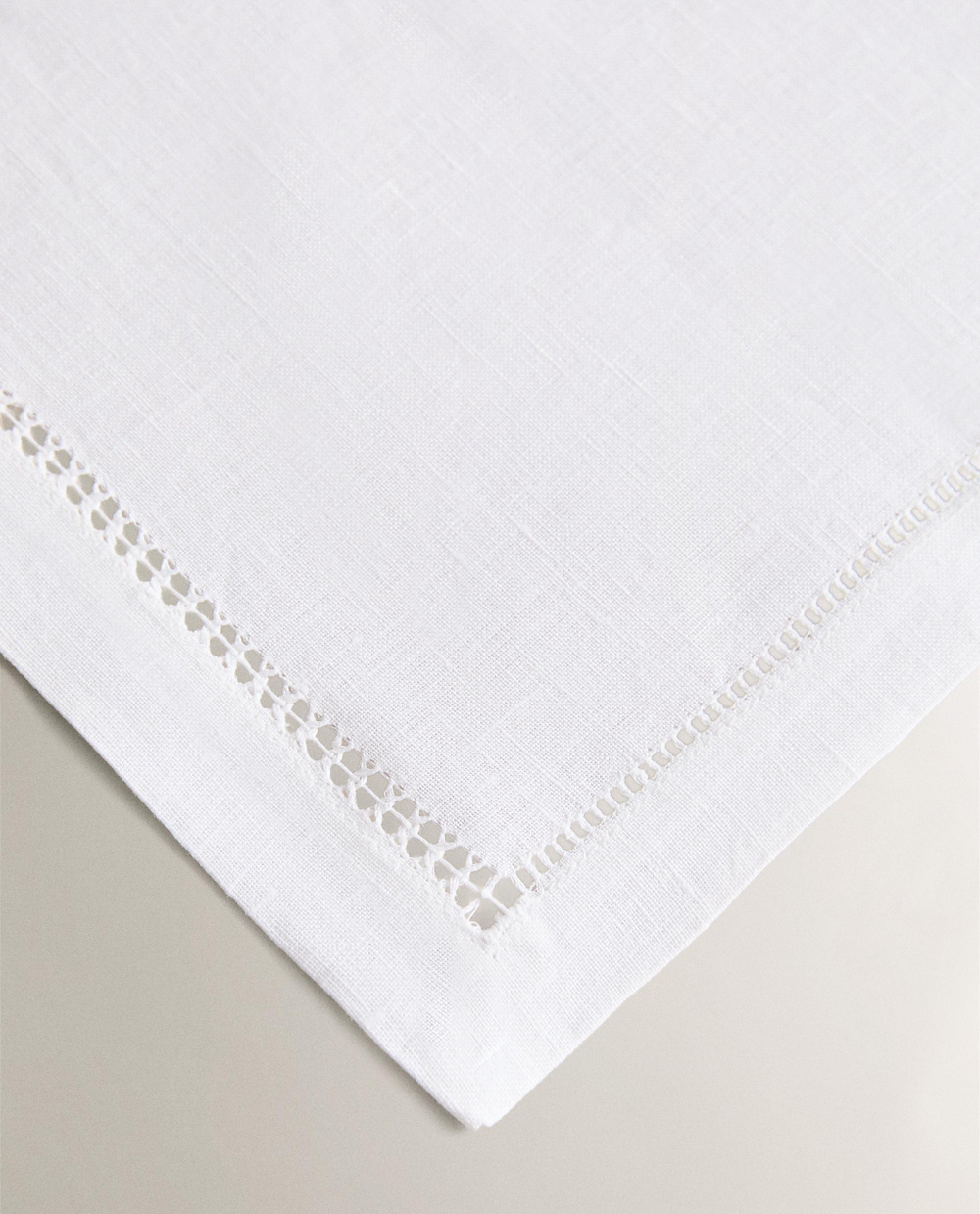 Zara Home столовая салфетка из льна, вышивка, 45 45 см (комплект 2 шт.)