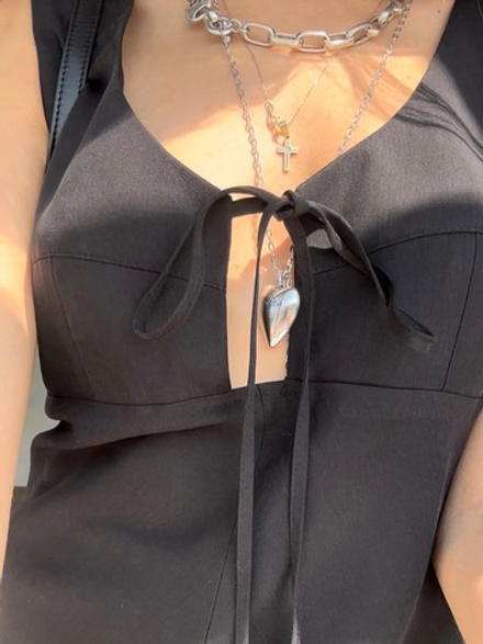 Платье шелковое Большевичка черное