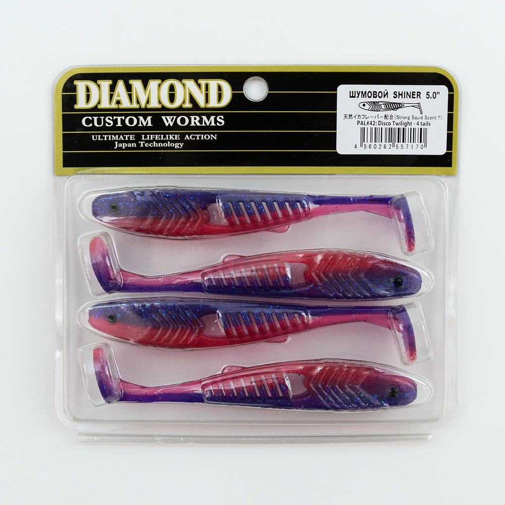 Виброхвост шумовой DIAMOND SHINER 5" (4шт/уп)