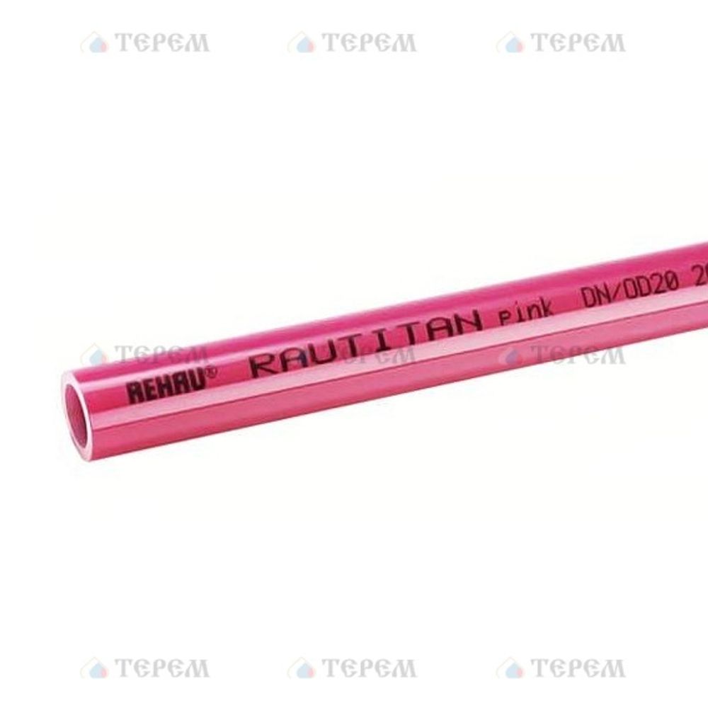 REHAU RAUTITAN pink+ труба отопительная 16х2,2 мм, прямые отрезки 6 м из сшитого полиэтилена PEX