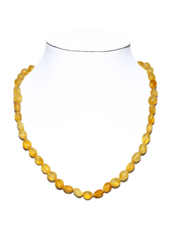 Бусы из цельного янтаря, 46 см