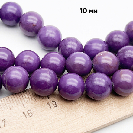 Фосфосидерит бусины (тонирован), диаметр около 10,6-10,8 мм, цена за 9 шт (1/4 нити)