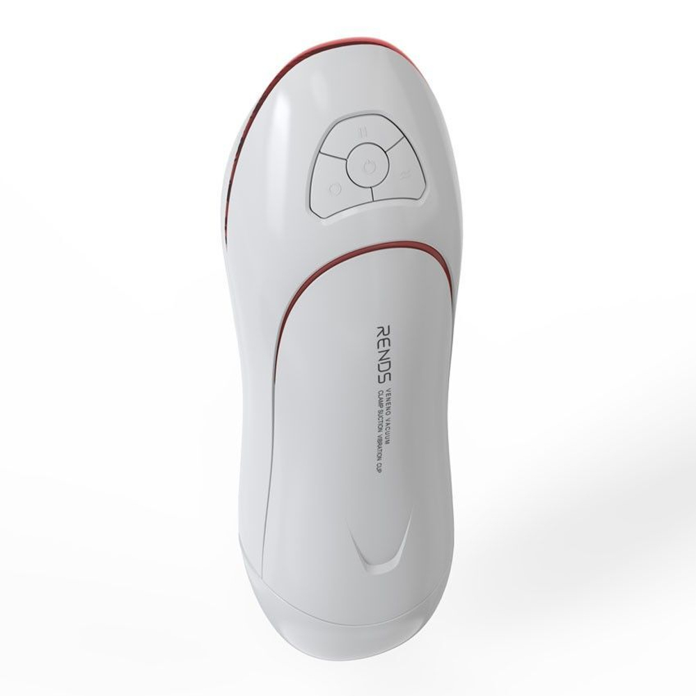 Белый вибромастурбатор со сжатием и голосовым сопровождением (Цвет: белый)