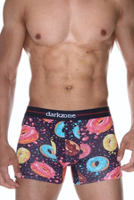 Мужские трусы-боксеры с принтом в виде глазированных пончиков (Размер: L) (Цвет: фиолетовый)