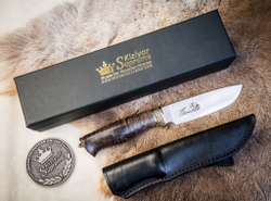 Охотничий нож Theseus M390 Satin темная рукоять