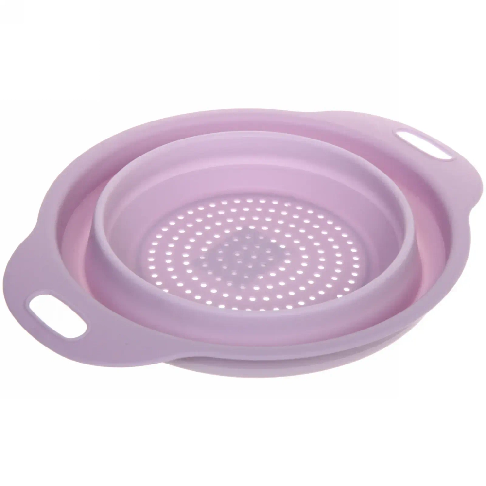 Дуршлаг пластиковый складной 19*24см, микс цветов