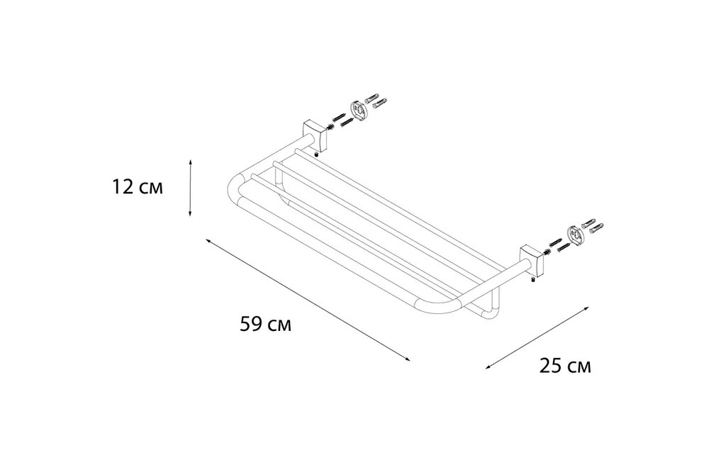 "BEST" Полка для полотенец FX-71615 (к/к 4)