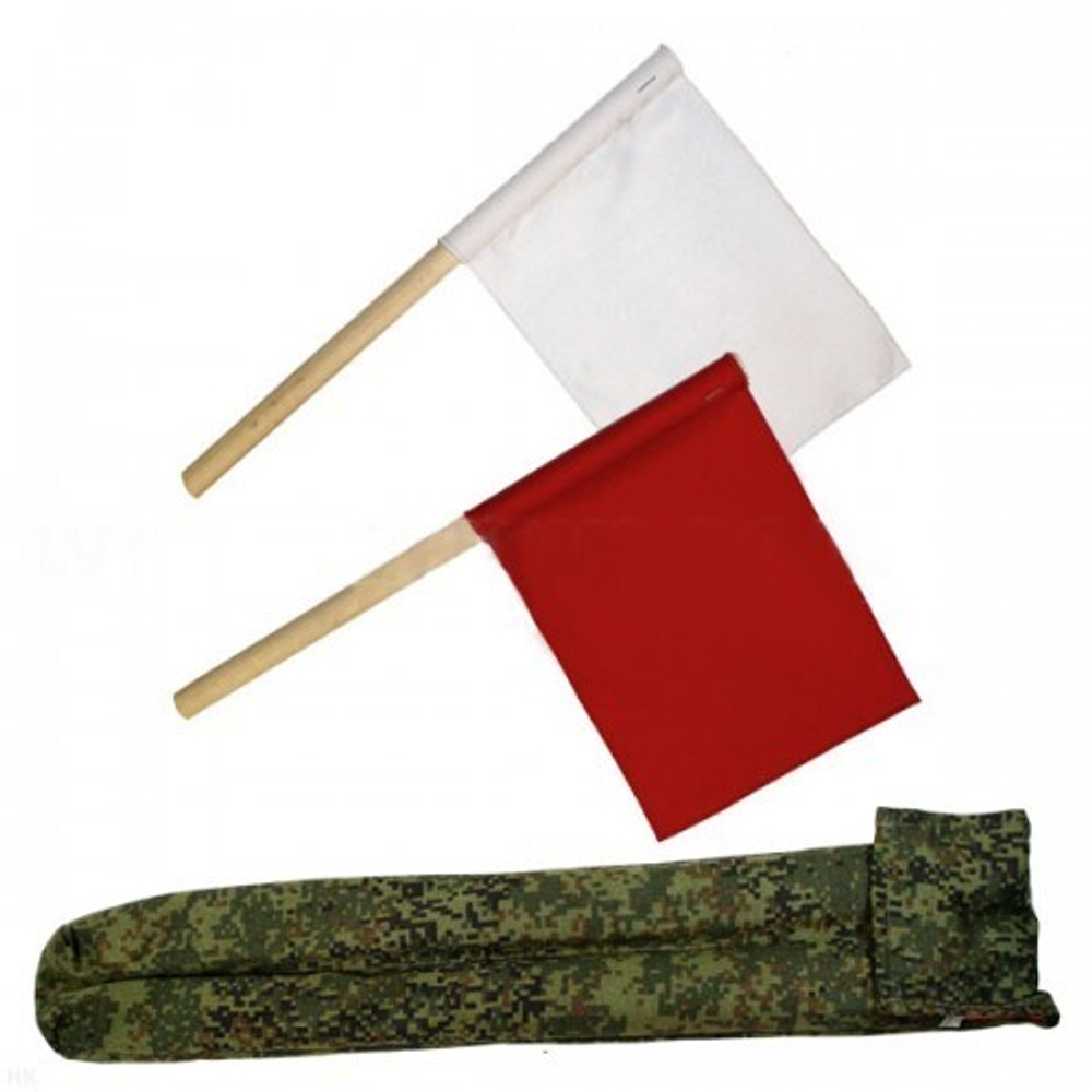 Флажки сигнальные (красный, белый)