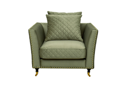 Кресло велюровое 98x101x88см Garda Decor Sorrento оливковое с колесиками