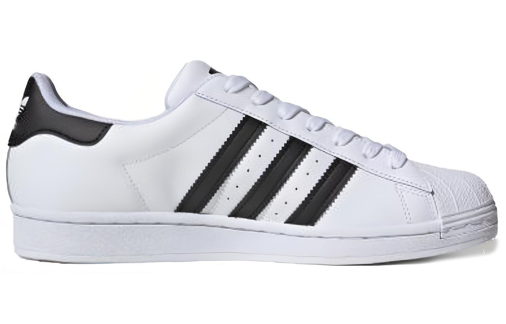 Adidas originals Superstar leather shell head trend avant-garde non-slip wear-resistant lightweight low-top sneakers for men and women the same style white and black