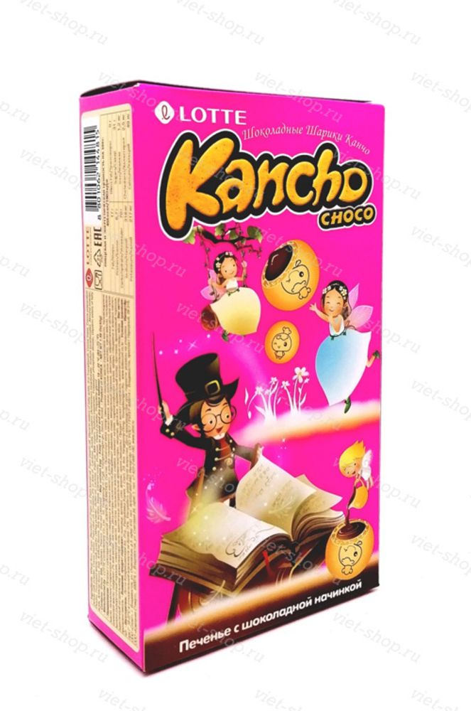 Печенье с шоколадной начинкой Kancho Lotte, Корея, 42 гр.