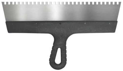 Шпатель 350мм, зуб 6мм, фасадный, нержавеющий, БИБЕР 35232 ---