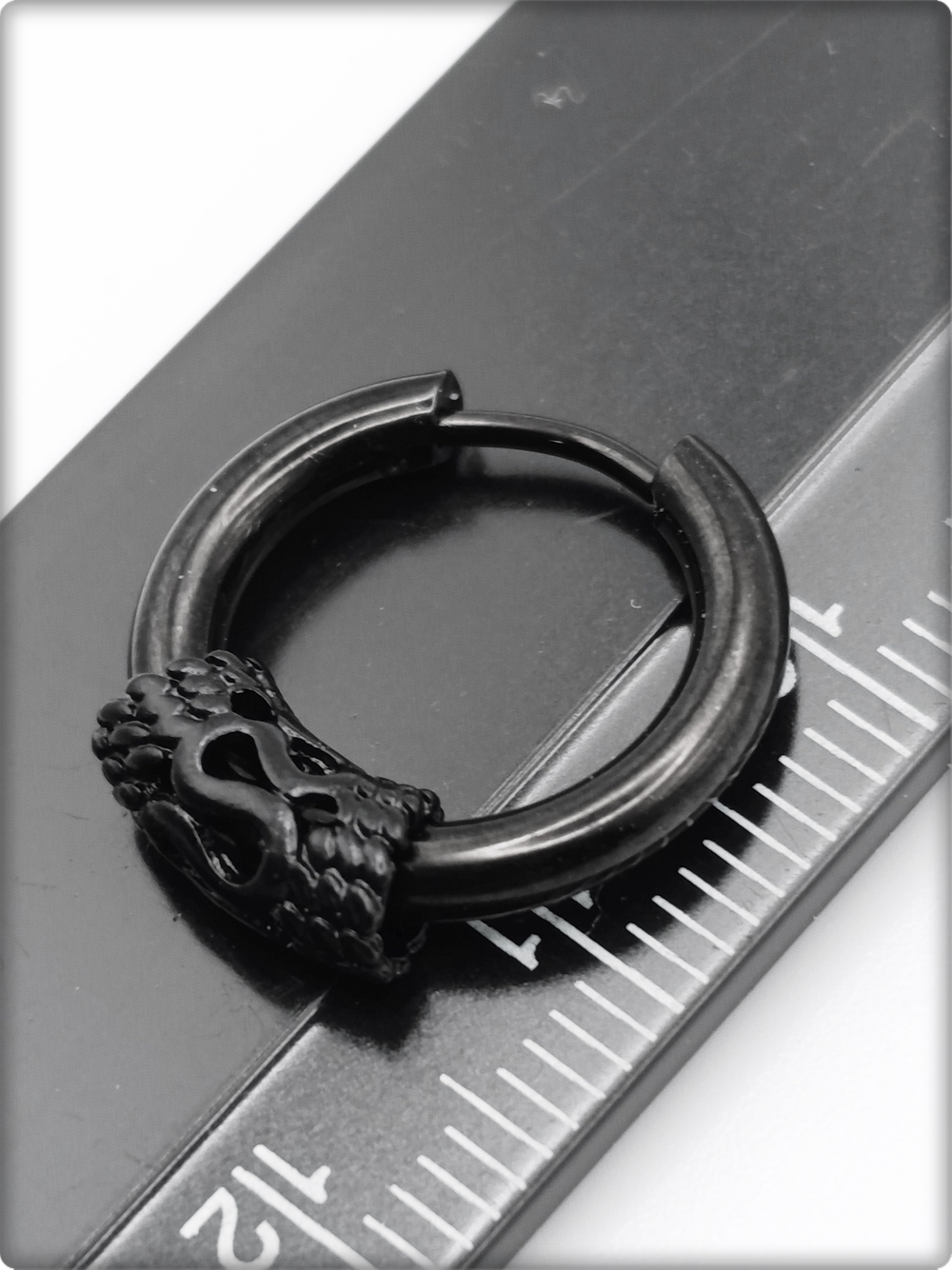 Серьга кольцо (1шт) для пирсинга уха. Сталь с покрытием.