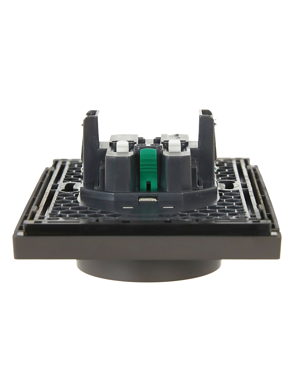 FORTE&PIANO Розетка 2-местная с заземлением без защитных шторок безвинтовое крепление 16А FP324 серый IEK