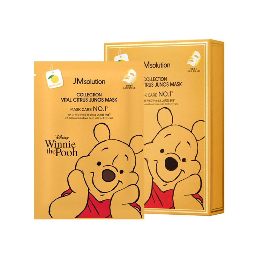 JMsolution Маска тканевая для лица с юдзу – Disney collection vital citrus junos mask, 30мл