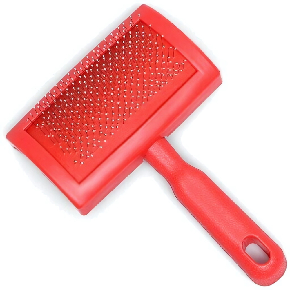 Расческа-пуходерка для кошек и собак «Пушок» 12см цвет красныйUltramarine