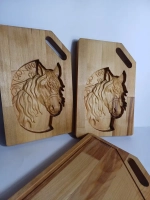 Подарочная разделочная доска "Денежная лошадь" 28,5*19см