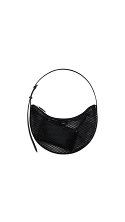 ALAÏA СУМКА ONE PIECE DEMI LUNE В СЕТОЧКУ, ЧЕРНЫЙ