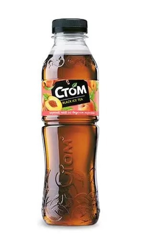 Чай черный со вкусом персика ТМ Стом 0,5 л ПЭТ