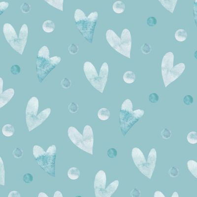 Акварельные сердечки