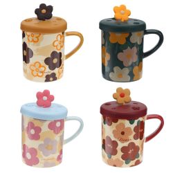 GAEM Кружка с крышкой, 400 мл, L12 W8,5 H12,5 см, 4в.