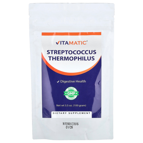 Vitamatic, термофильный стрептококк (Streptococcus thermophilus), 100 г (3,5 унции)